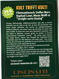 Straight outta Giasing - Postwurf - Flyer Cincinnati-Kino - Rückseite