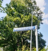 Straßenschild Winlandstraße, München, Perlacher Forst